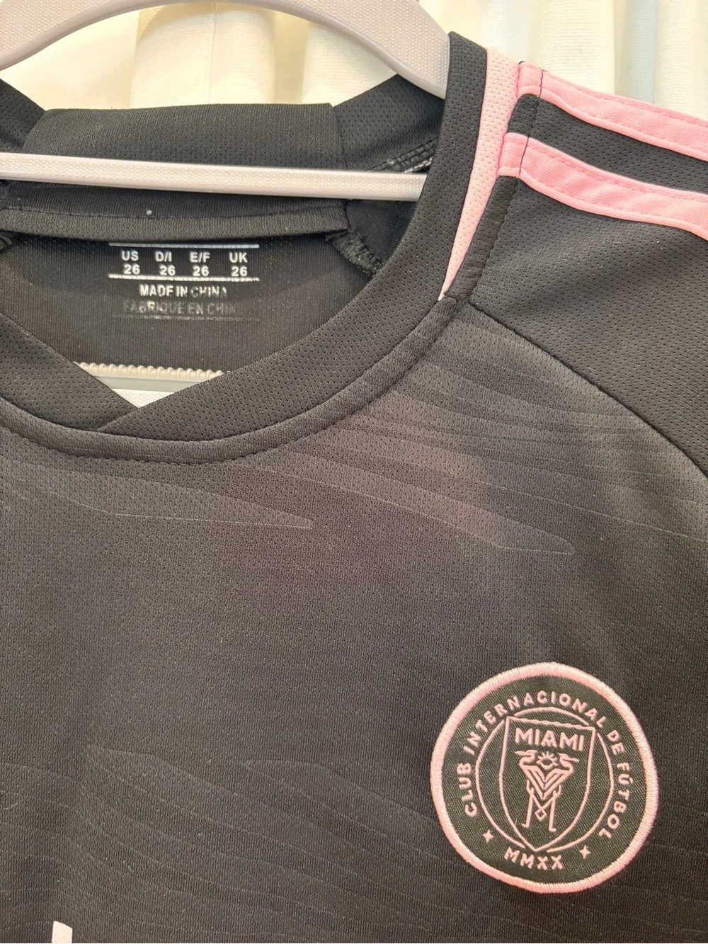 MIAMI Black and Pink Kids Soccer Jersey & Shorts Set